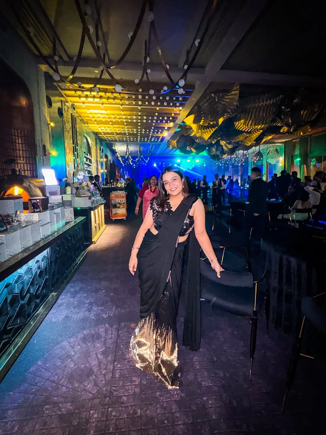 Midnight Glam Fusion Drape Saree (S-656 D-17) - Image 3