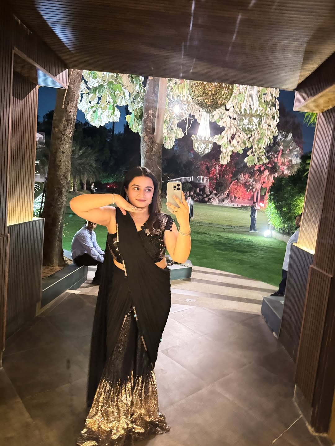 Midnight Glam Fusion Drape Saree (S-656 D-17) - Image 4