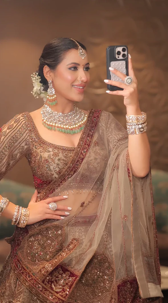 Antique Gold Deep Maroon Heritage Bridal Lehenga (DC-252547 D-56) - Image 4