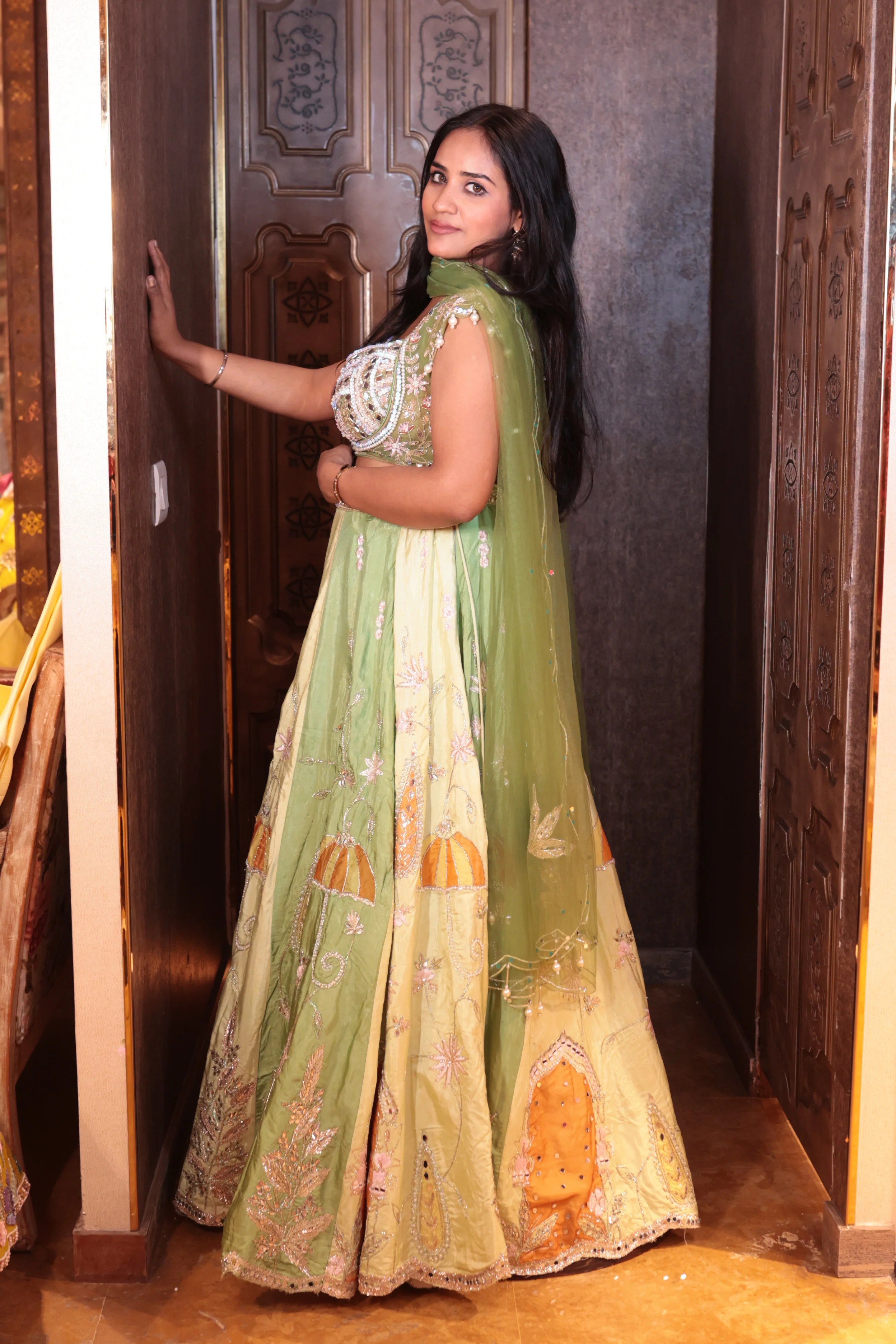 Summer Canopy Lehenga( 3222 M-108) - Image 4