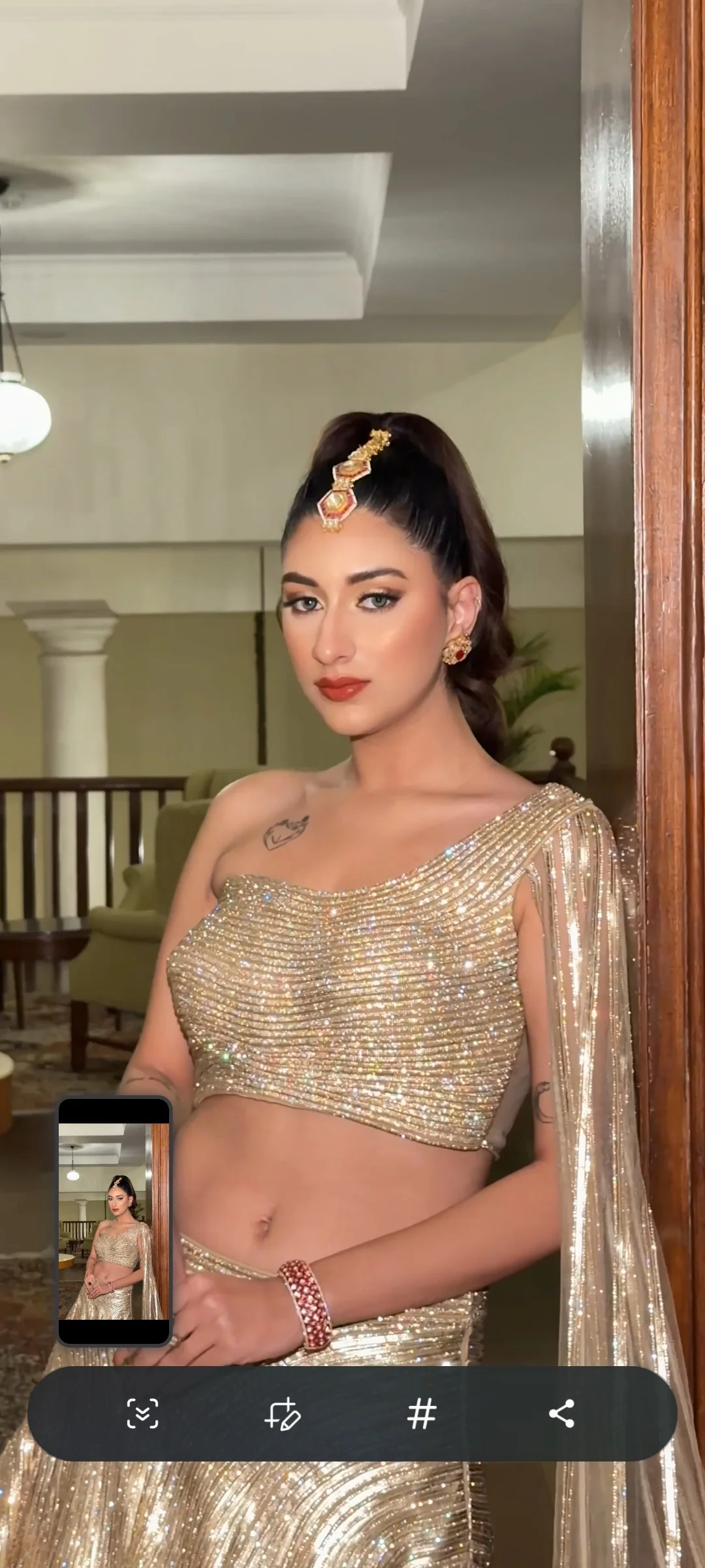 Gilded Aurora Lehenga (KI-25-268 D-104) - Image 3