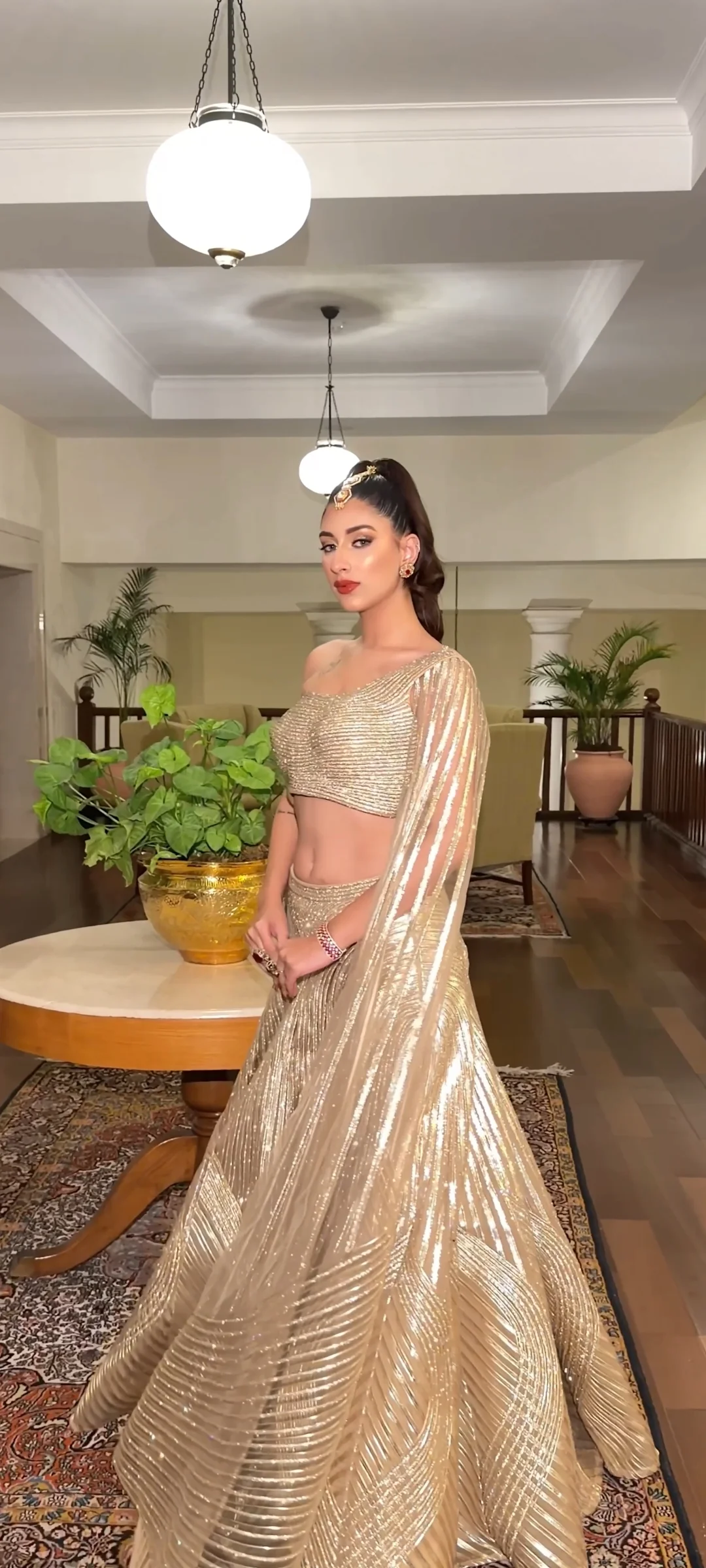 Gilded Aurora Lehenga (KI-25-268 D-104) - Image 4