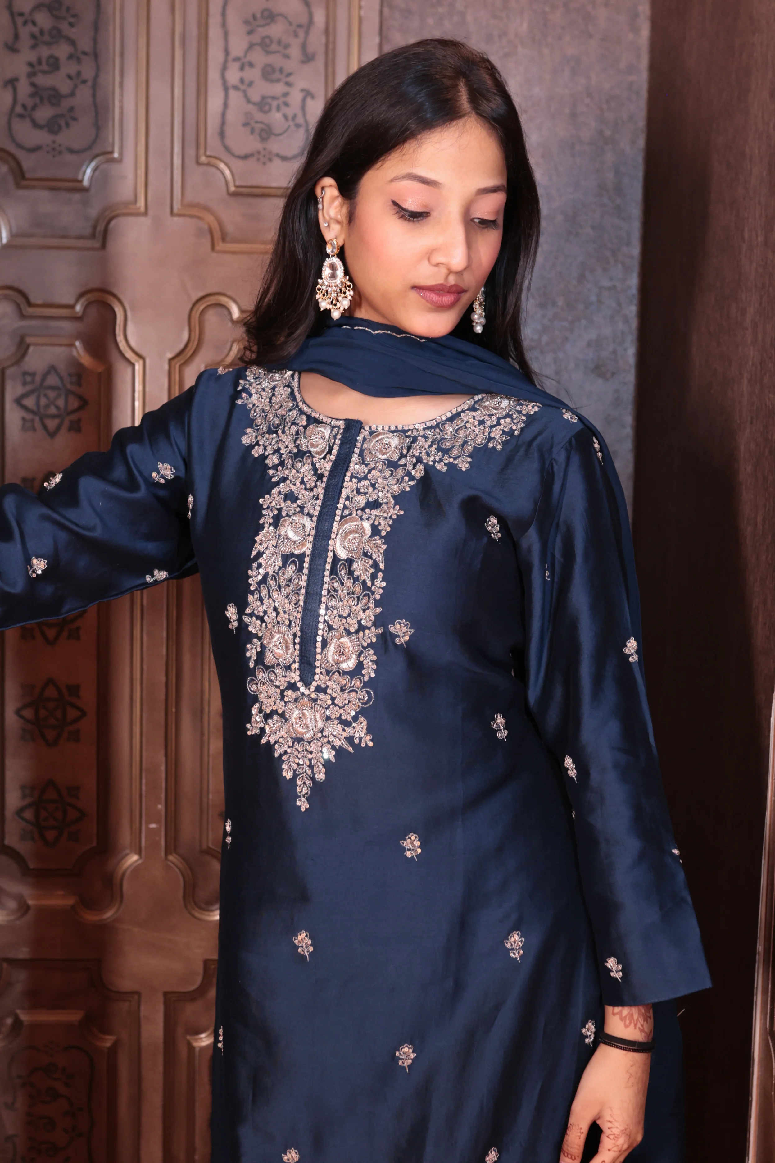 Navy Noir Sharara Suit ( SN-34 B-83) - Image 3