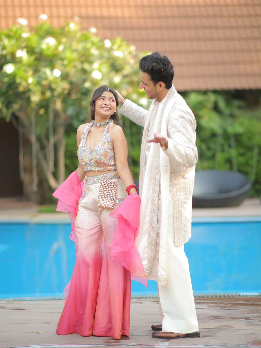 Buy Pink Ombre & Embellished Co-Ord Set Online - Image 3