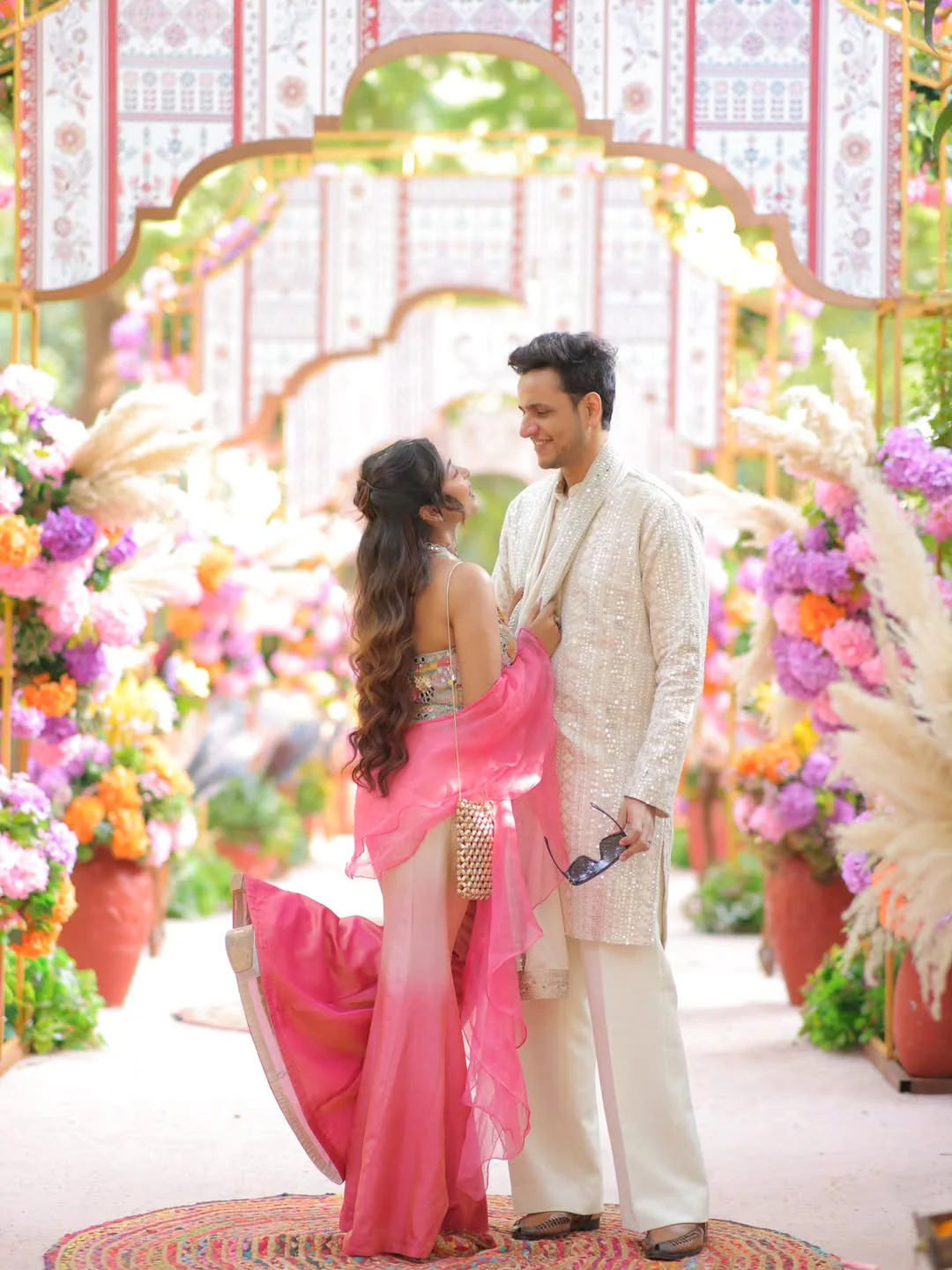 Buy Pink Ombre & Embellished Co-Ord Set Online - Image 4