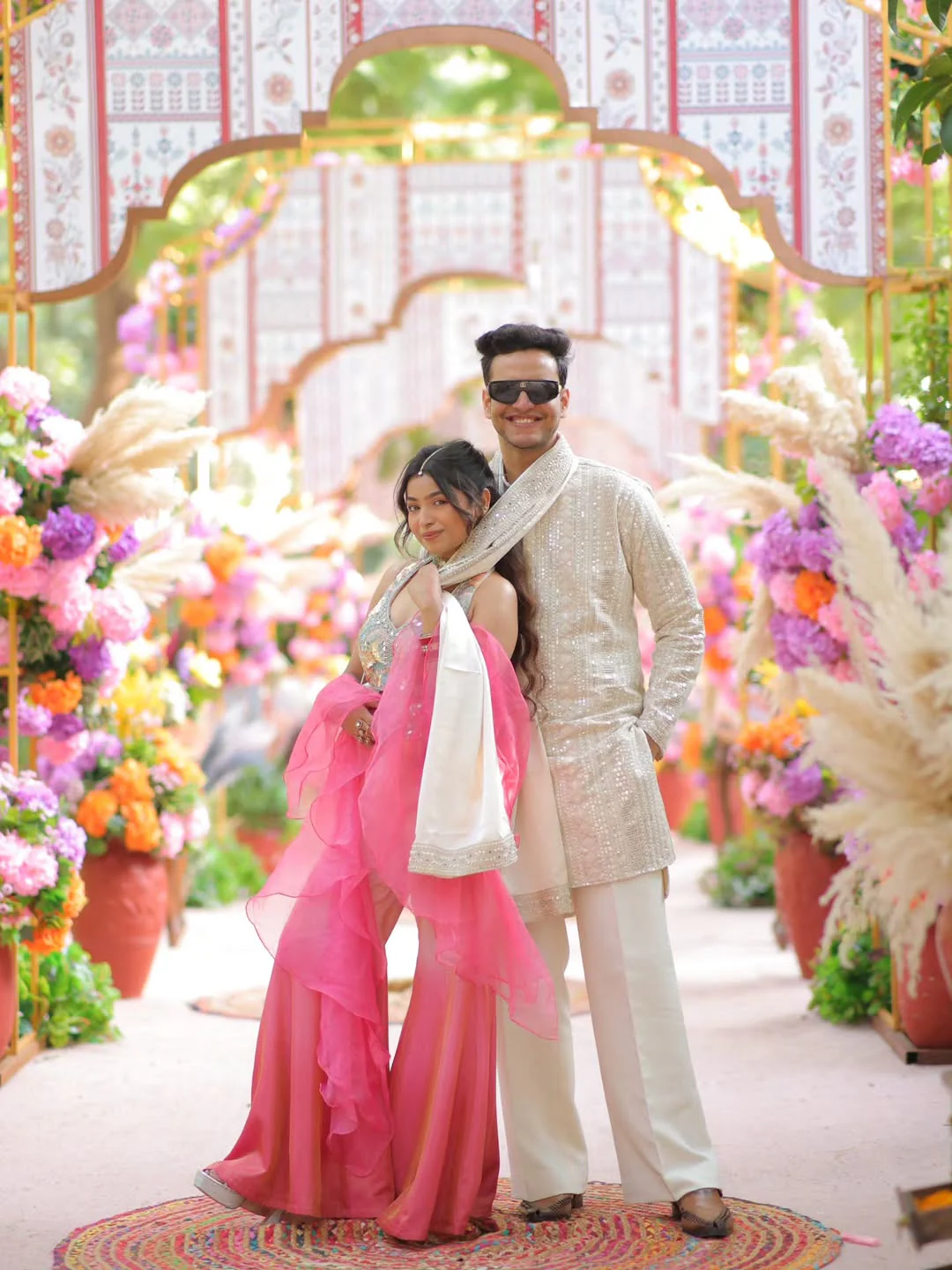 Buy Pink Ombre & Embellished Co-Ord Set Online - Image 5