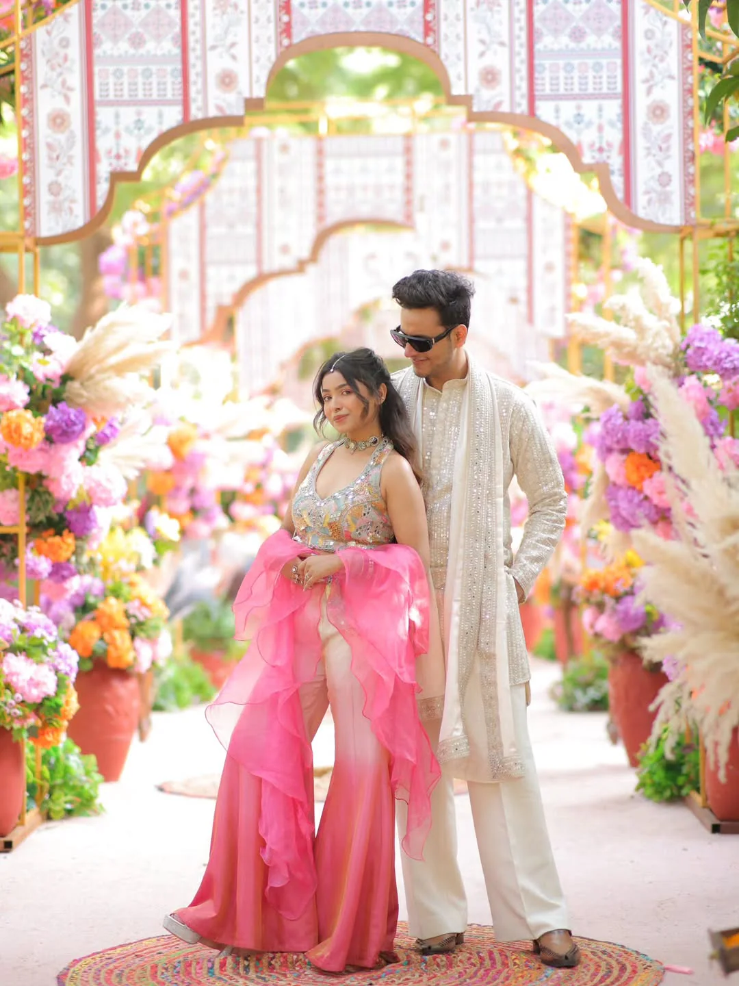 Buy Pink Ombre & Embellished Co-Ord Set Online - Image 6