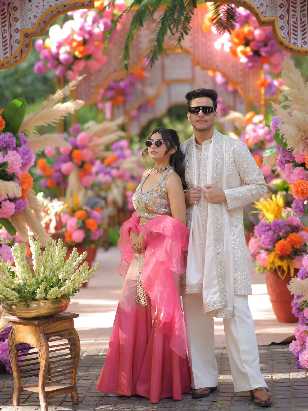 Buy Pink Ombre & Embellished Co-Ord Set Online - Image 7