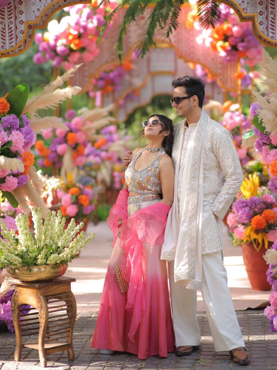 Buy Pink Ombre & Embellished Co-Ord Set Online - Image 8