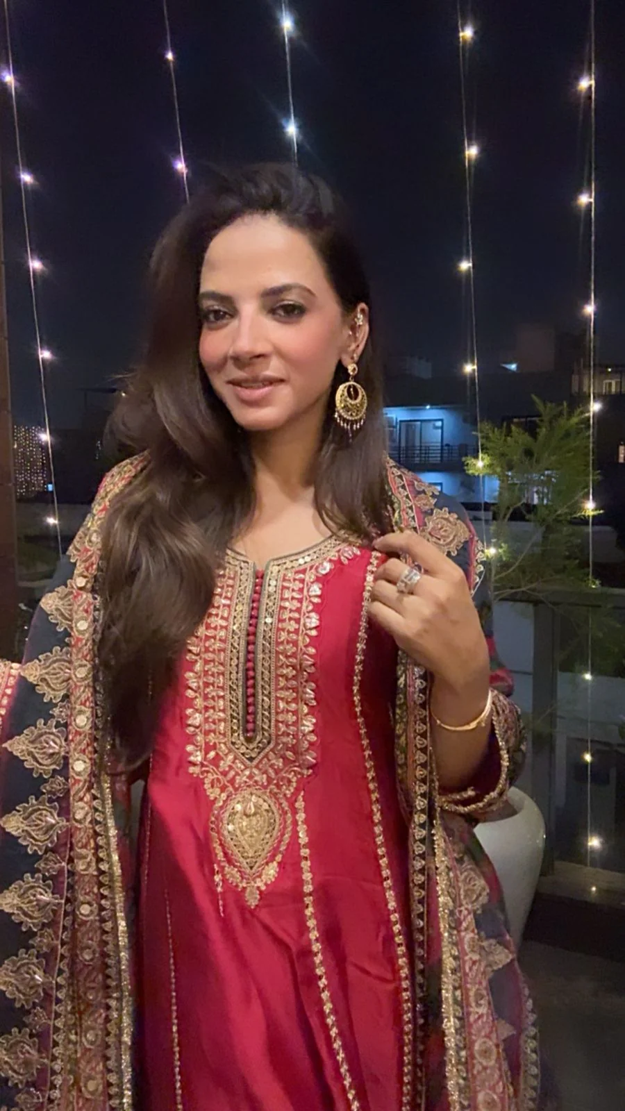 Royal Crimson Sharara Suit (14163 D-145) - Image 3