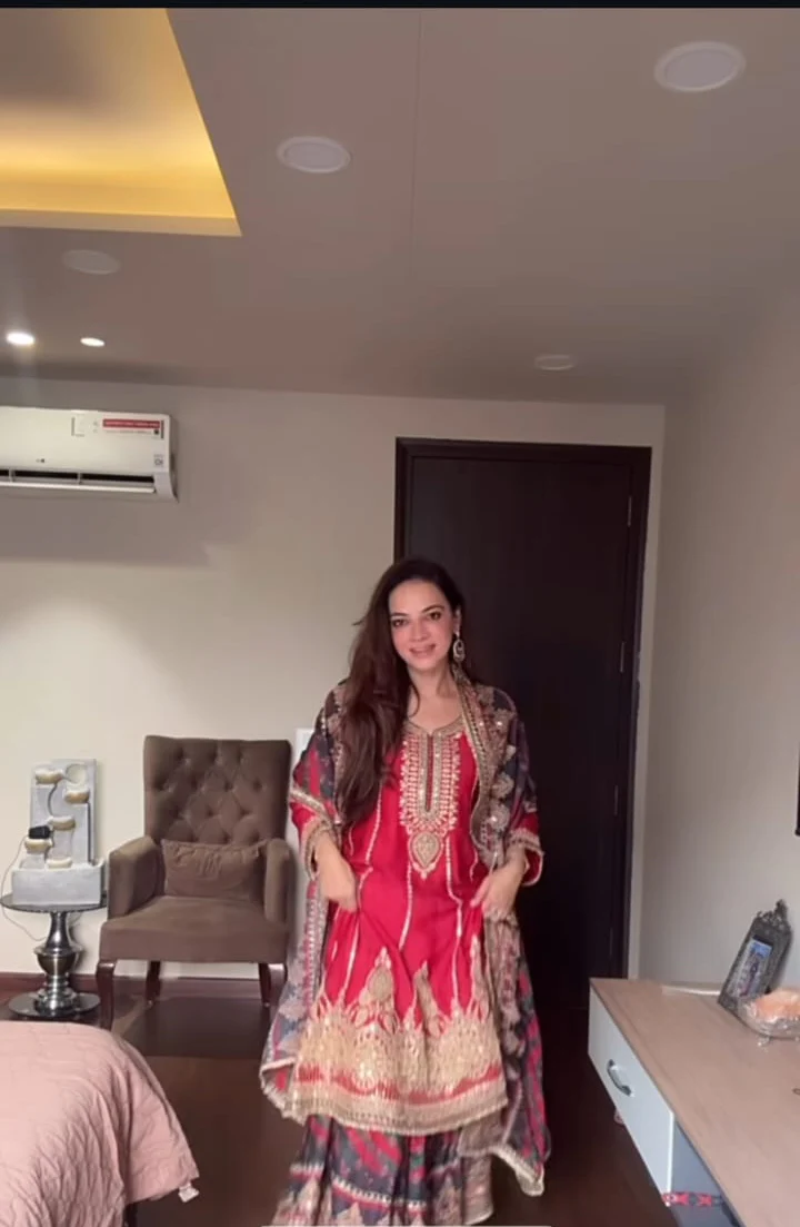 Royal Crimson Sharara Suit (14163 D-145) - Image 4