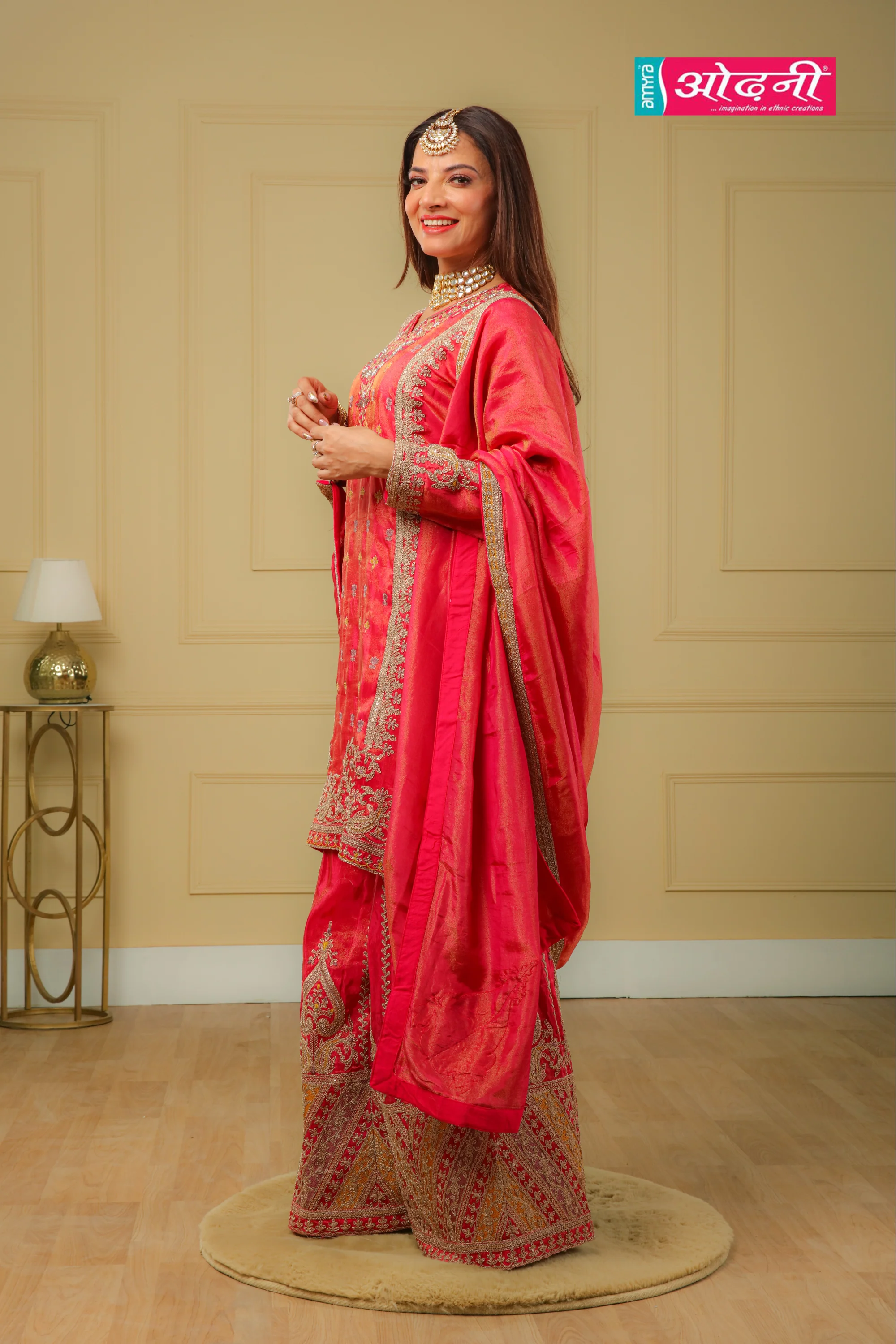 Fuchsia Regal Sharara Suit (RT-212 D-57) - Image 3