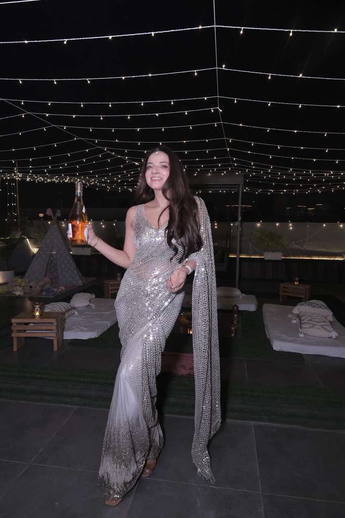 Starlight Glacier Sequin Saree( 847-A D-1) - Image 3