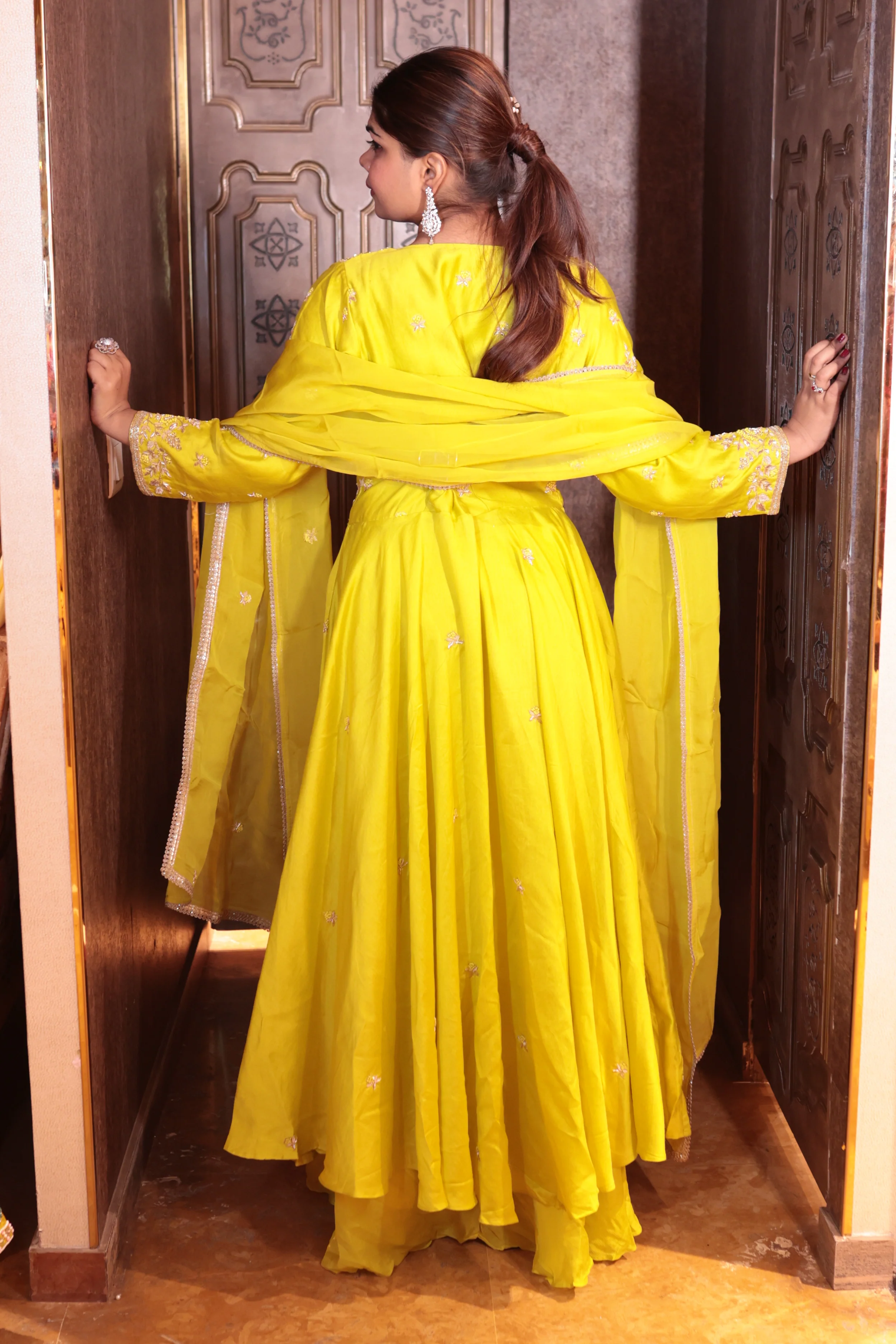 Lemon Zest Layered Kurti Set ( SN205 B-83) - Image 4